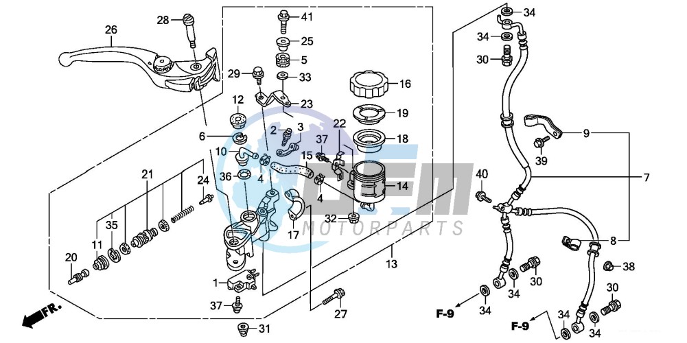 FR. BRAKE MASTER CYLINDER