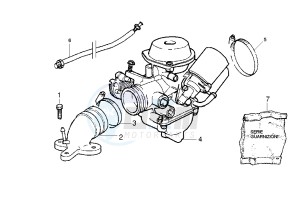 Beverly RST 125 drawing Caburetor Assy