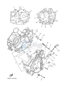 YFM700FWAD YFM7FGPAD GRIZZLY 700 EPS (1HPN) drawing CRANKCASE