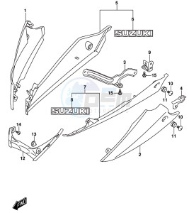 GSX-S1000 A drawing UNDER COWLING (GSX-S1000AZL8 E21)