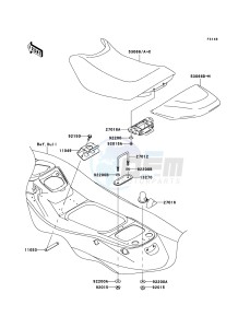 JET SKI STX-15F JT1500A9F EU drawing Seat