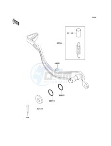 KLX 250 D [KLX250R] (D2-D4) [KLX250R] drawing BRAKE PEDAL