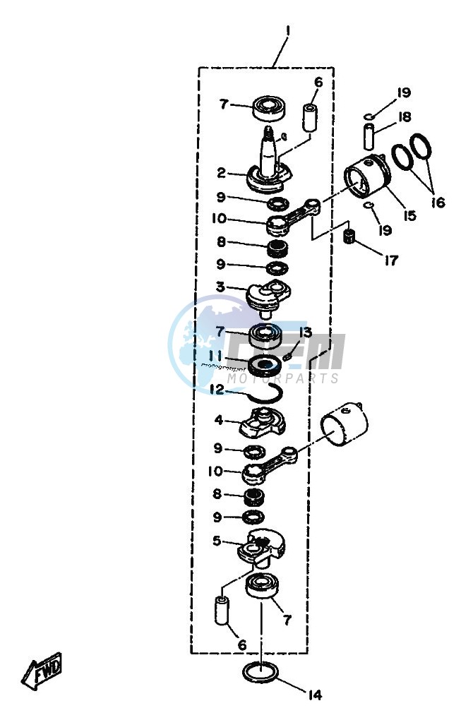 CRANKSHAFT--PISTON