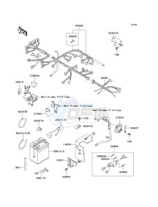 KL 650 A [KLR650] (A10-A14) [KLR650] drawing CHASSIS ELECTRICAL EQUIPMENT