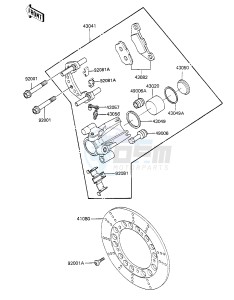 EX 305 B [GPZ 305] (B1) [GPZ 305] drawing FRONT BRAKE