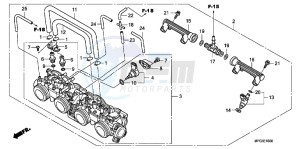 CB600FC drawing THROTTLE BODY