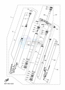 MT-03 MTN320-A (BEV6) drawing FRONT FORK