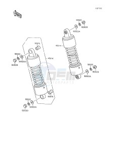 VN 1500 A [VULCAN 88] (A6-A9) [VULCAN 88] drawing SUSPENSION_SHOCK ABSORBER