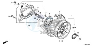 SH300AD SH300i E drawing REAR WHEEL/ SWINGARM