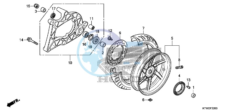 REAR WHEEL/ SWINGARM