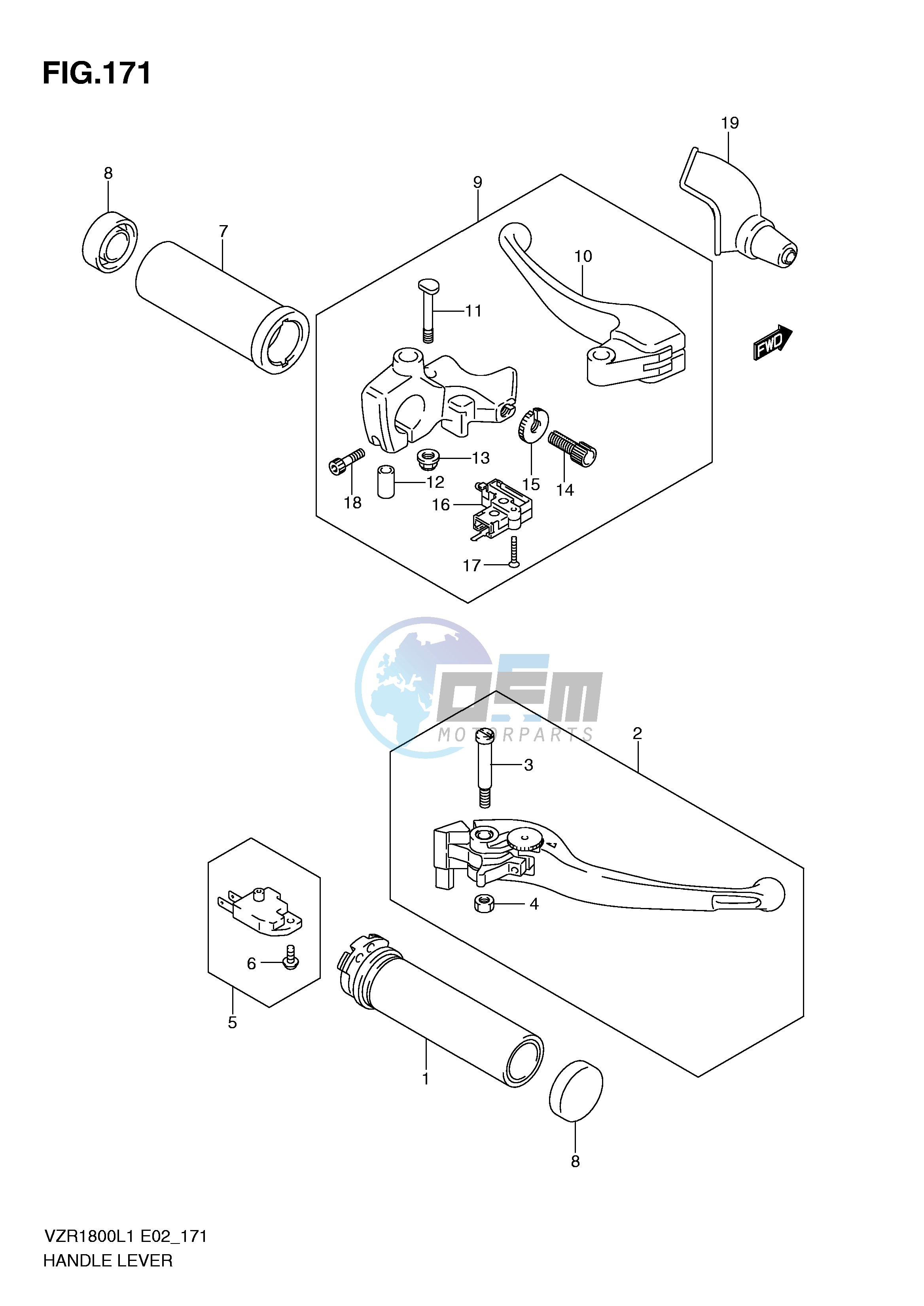 HANDLE LEVER (VZR1800ZUFL1 E19)