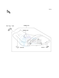 EX 650 A [NINJA 650R] (A6F-A8F) A6F drawing SEAT