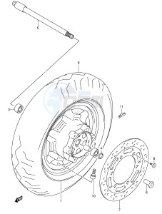 AN400 (E2) Burgman drawing FRONT WHEEL