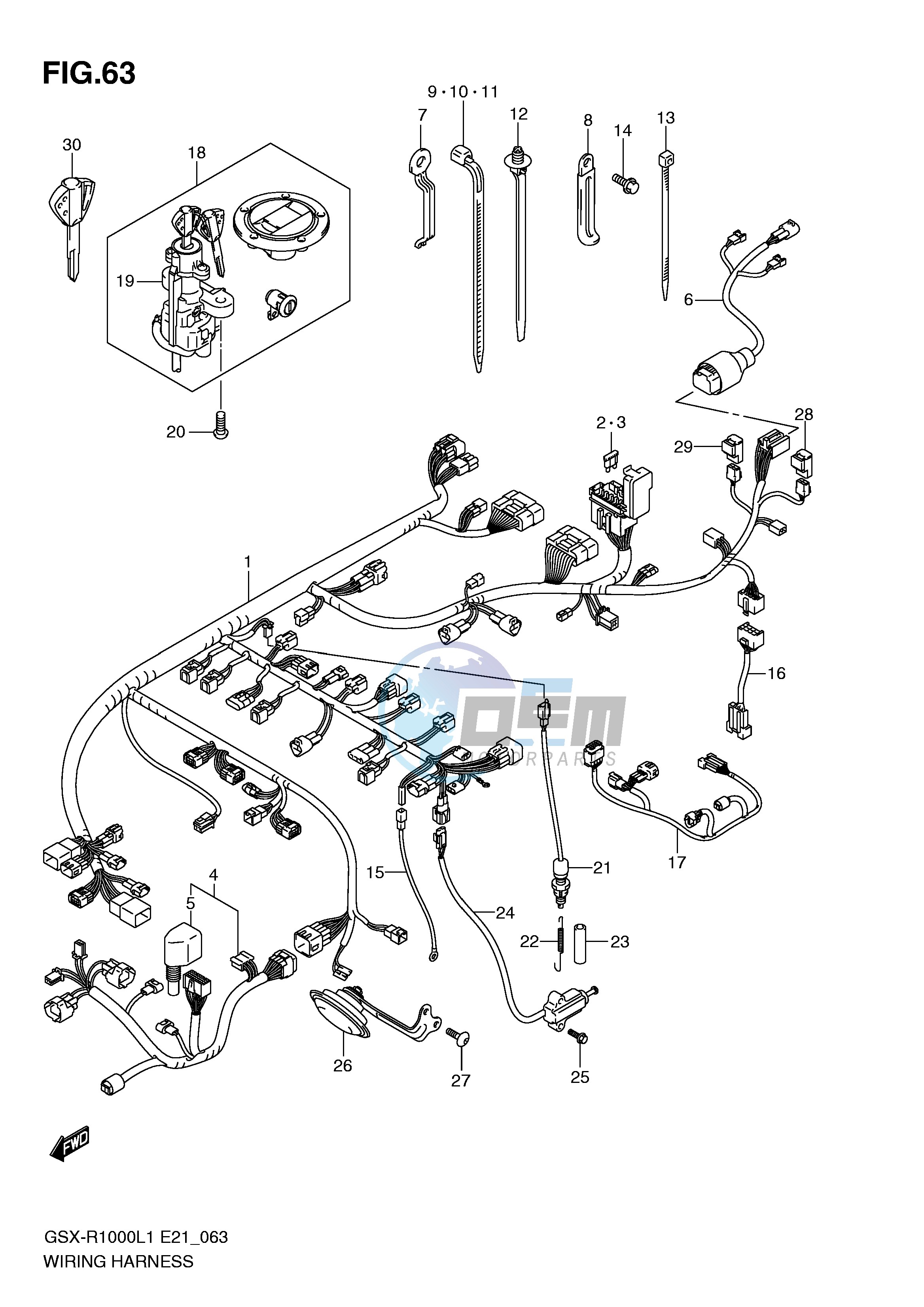 WIRING HARNESS (GSX-R1000L1 E21)