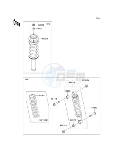 KAF 400 B [MULE 600] (B6F-B9F) B9F drawing SHOCK ABSORBER-- S- -