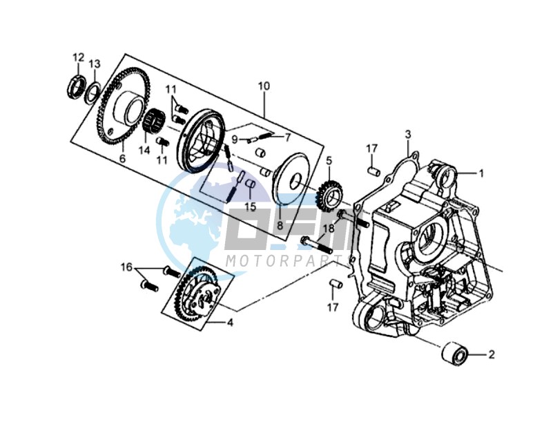 CRANKCASE RIGHT / OILPUMP