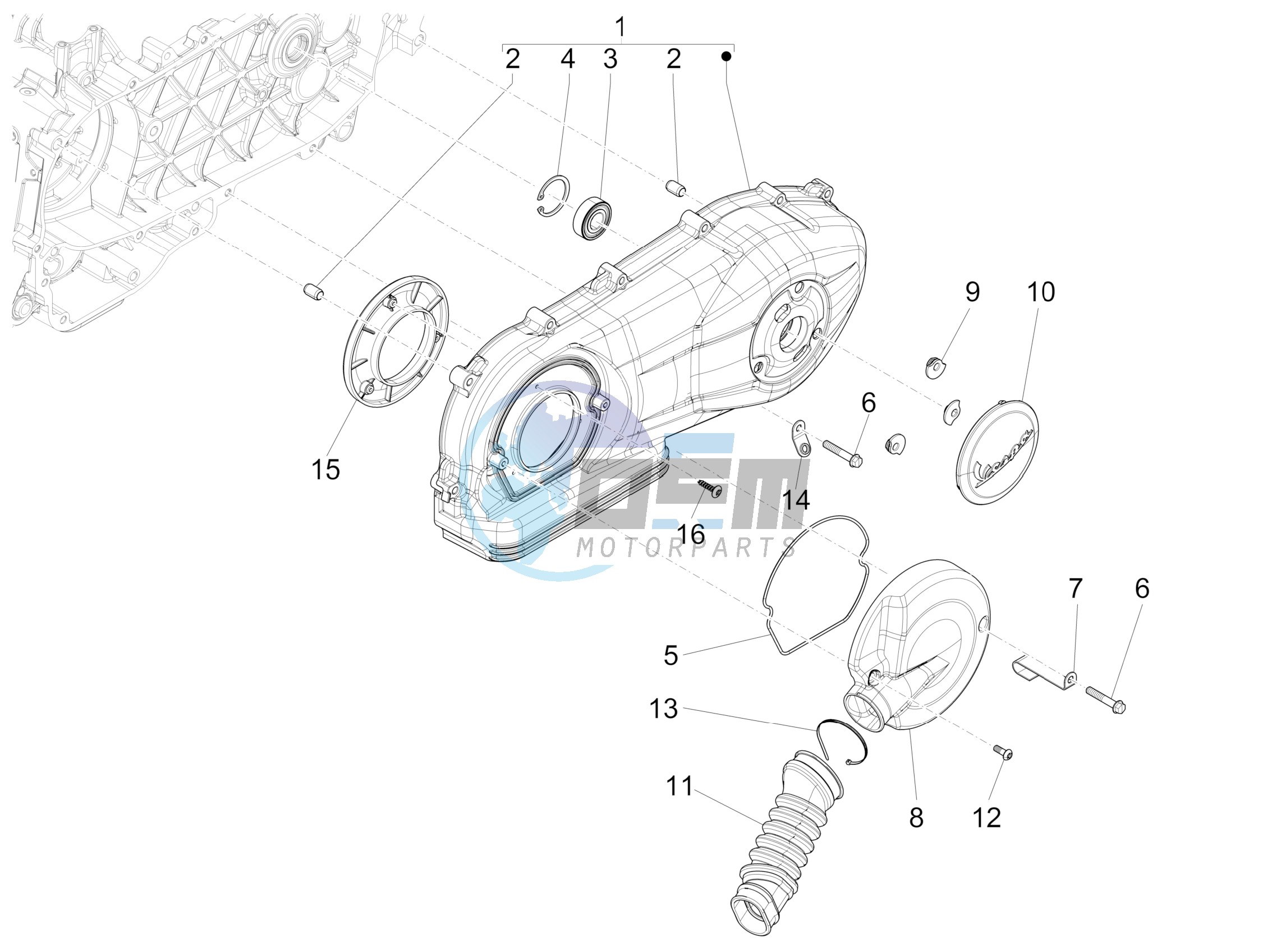 Crankcase cover - Crankcase cooling