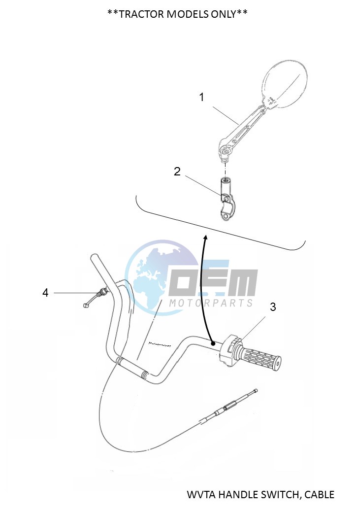 WVTA HANDLE SWITCH, CABLE