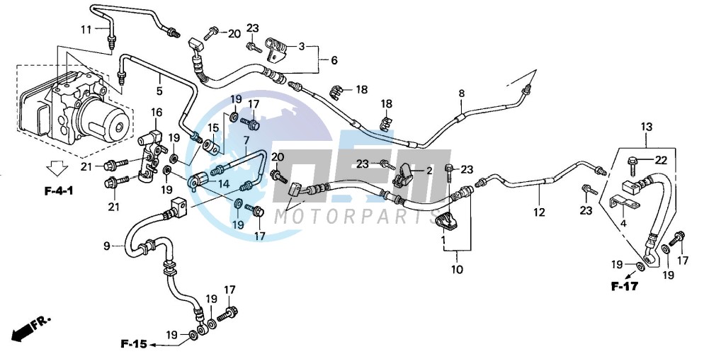 REAR BRAKE PIPE (FJS600A3/A4/A5)