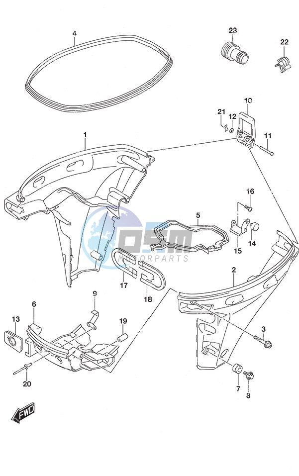 Side Cover Tiller Handle w/Power Tilt