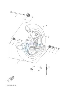 NS50N AEROX NAKED (1PL1 1PL1) drawing FRONT WHEEL