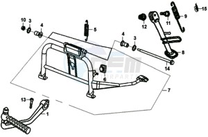 SYMPHONY ST 50 L5-L6 drawing CENTRAL STAND -SIDE STAND- KICKSTARTER PEDAL