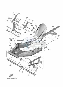 MT-09 MTN890 (B7N1) drawing REAR ARM