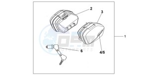 CBF600NA9 Europe Direct - (ED / ABS) drawing 33L PANNIER PEARL AMBER YELLOW