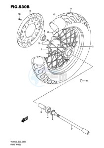 VL800 INTRUDER EU drawing FRONT WHEEL