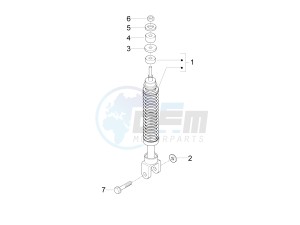 fly 50 4t 2v drawing Rear suspension - Shock absorber/s