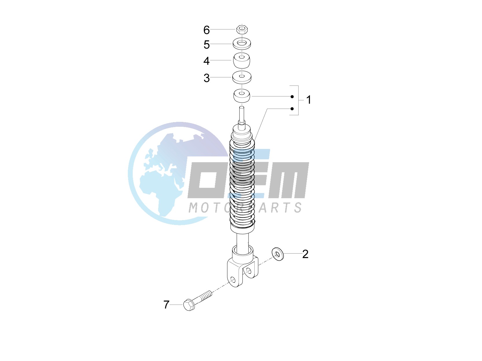 Rear suspension - Shock absorber/s