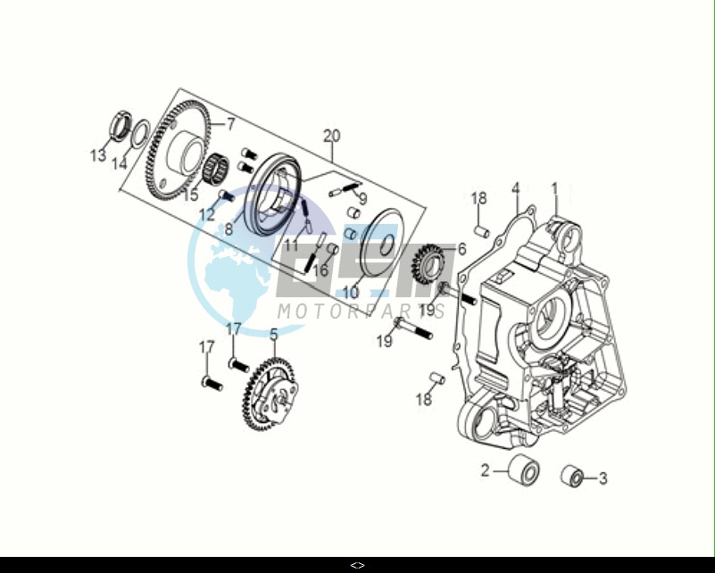 R CRANK CASE-OIL PUMP ASSY