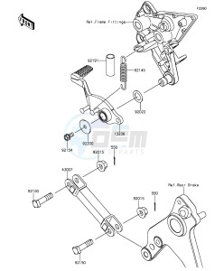 Z1000SX_ABS ZX1000MFF FR GB XX (EU ME A(FRICA) drawing Brake Pedal