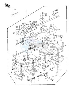 KZ 550 C [LTD] (C1-C2) [LTD] drawing CARBURETOR ASSY -- 80-81 C1_C2- -