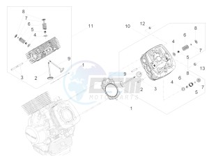 V7 III Racer 750 e4 (NAFTA) drawing Cylinder head - valves