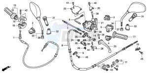 PES150 125 drawing HANDLE LEVER/SWITCH/CABLE