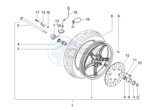 Runner 125 VX 4t Race e3 drawing Front wheel