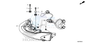 SH300AG TRX250T Europe Direct - (ED) drawing REAR COMBINATION LIGHT