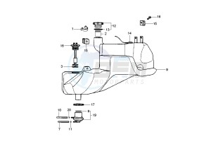 Zip 50 4T drawing Fuel Tank