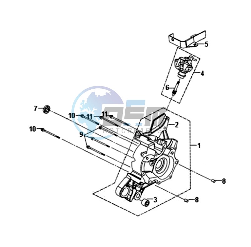 CRANKCASE RIGHT /  OIL PUMP