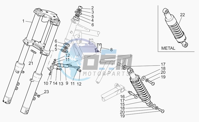 F.fork-r.shock absorber