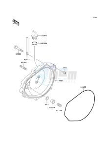 JF 650 K [X2] (K2) [X2] drawing ENGINE COVER-- S- -