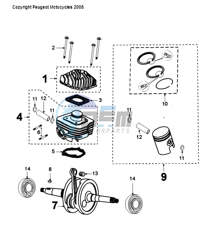 CRANKSHAFT AND CYLINDER