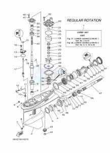 F115AETL drawing PROPELLER-HOUSING-AND-TRANSMISSION-1