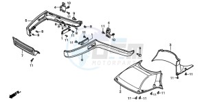 CN250 drawing FRONT UNDER COVER/ FRONT FENDER