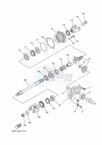 YFM450FWBD KODIAK 450 EPS (BHT1) drawing MIDDLE DRIVE GEAR