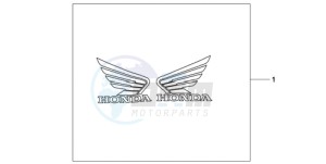 CB600F9 France - (F / CMF 25K) drawing 3D LOGO KIT HONDA