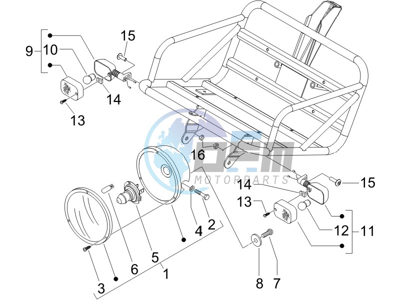 Front headlamps - Turn signal lamps