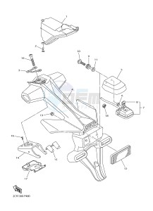 YZF-R1M 998 R2 (2KS7) drawing TAILLIGHT