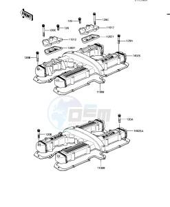 KZ 550 H [GPZ] (H1-H2) [GPZ] drawing CYLINDER HEAD COVER